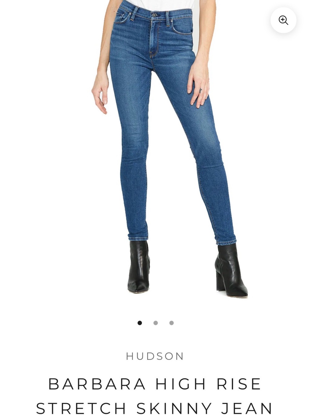 Hudson Jeans Skinny High-Rise Stretch Jeans - Medium Blue- size 31